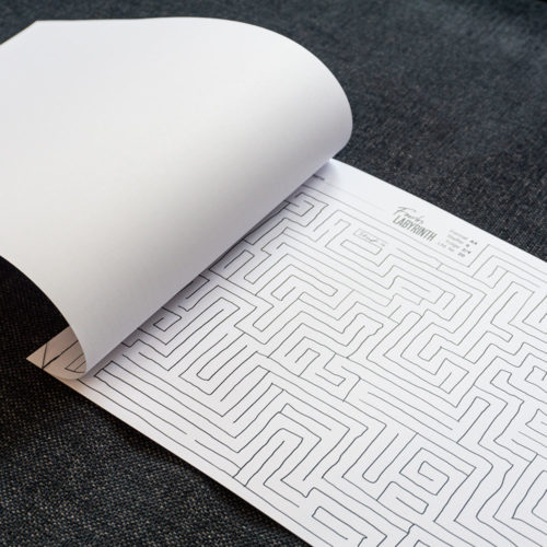 Handgezeichnete Labyrinthe als Heft