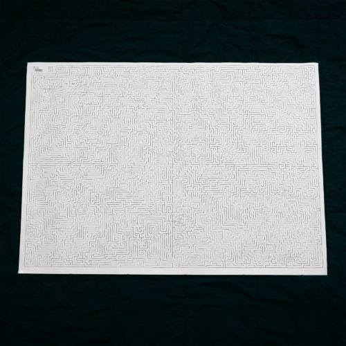 Großes, sehr feines Labyrinth im Format DIN A1