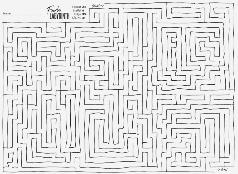 Labyrinthe zum ausdrucken - Foerbs Labyrinth