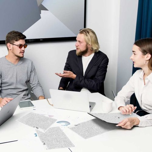 labyrinthe in einer businessunterhaltung