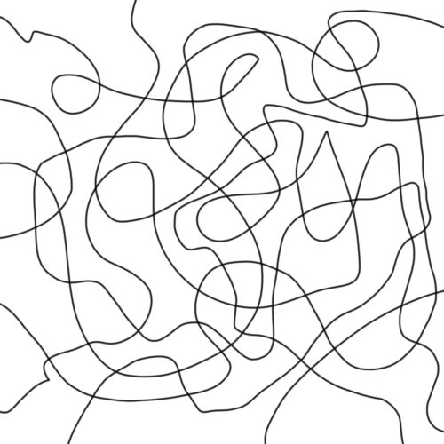 zeichnung eines gewirrs an linien