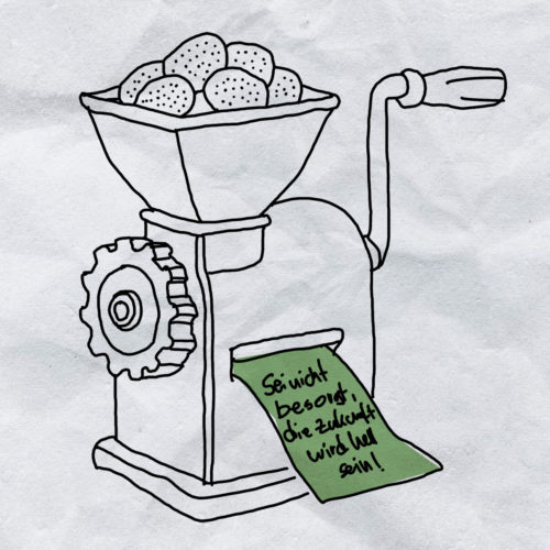 Ein gezeichneter Keksspruch Generator