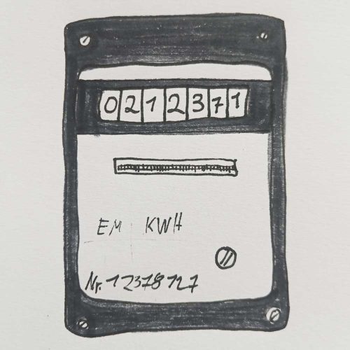 gezeichneter Stromzähler