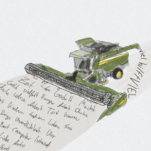 Ein gezeichneter Phrasendrescher