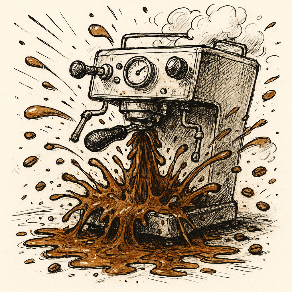 Espresso kommt aus Maschine