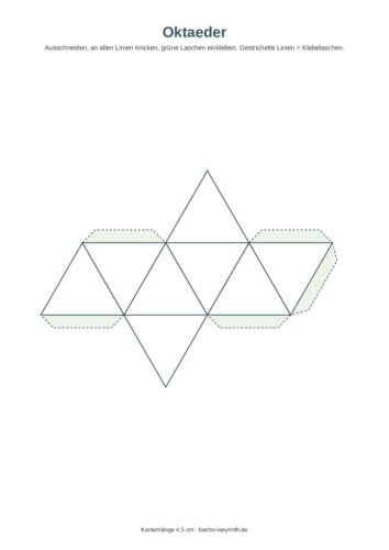 Vorschau: Druckvorlage Oktaeder (PDF)