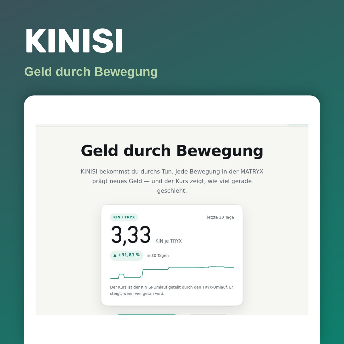 KINISI – Geld durch Bewegung