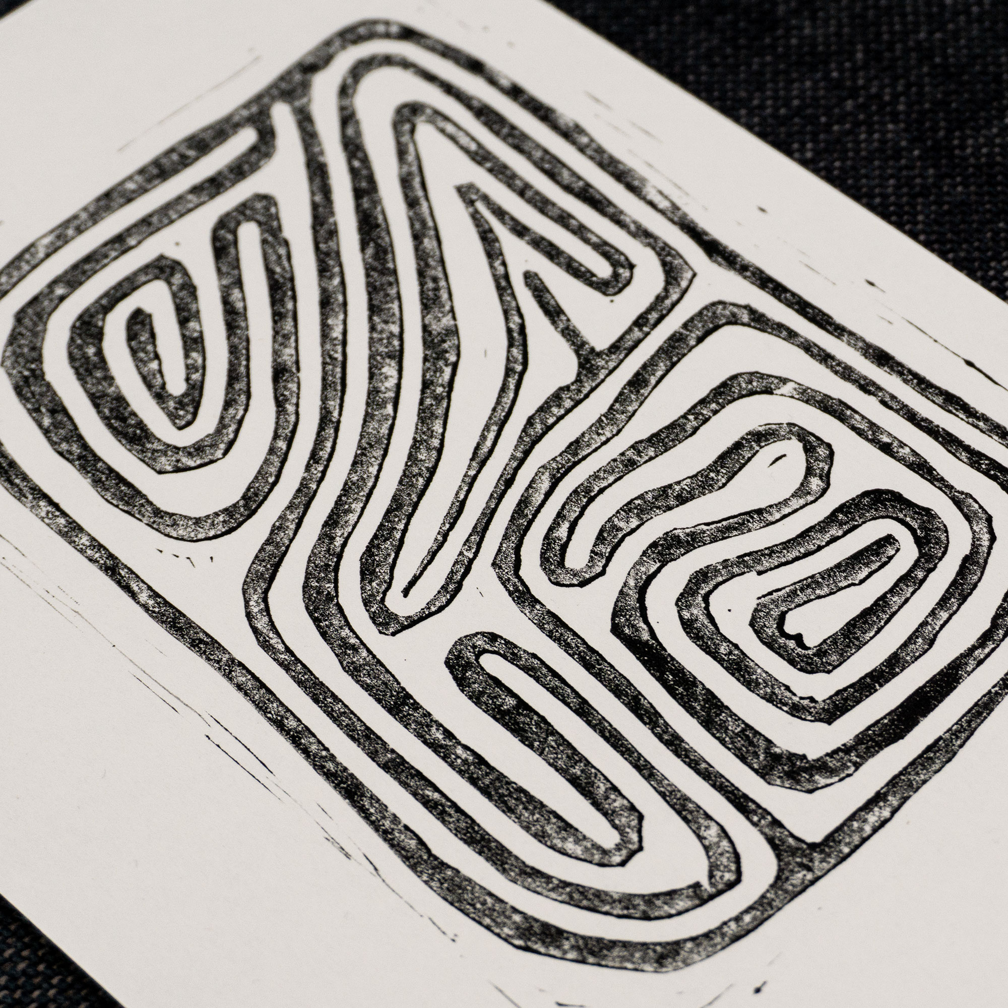 Linolschnitt Labyrinth II, Ansicht 4